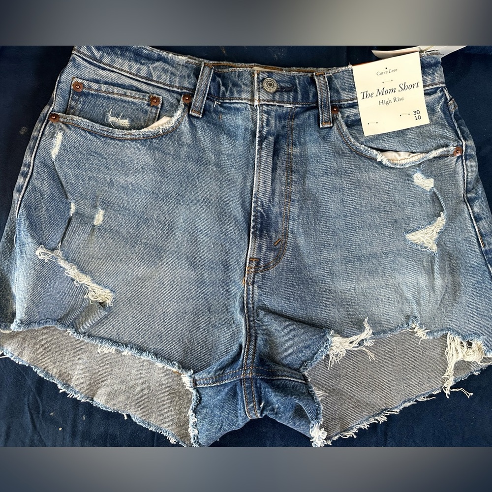 NWT Abercrombie and Fitch Curve Love High Rise Mom Shorts 30
